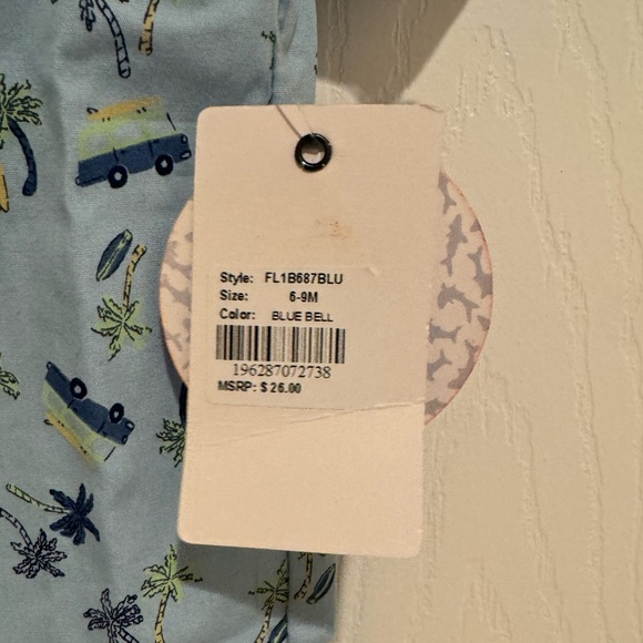 Beach Vans & Palm Trees One Piece Outfit, Baby Boy 6-9 Months Romper Outfit - Picture 4 of 10